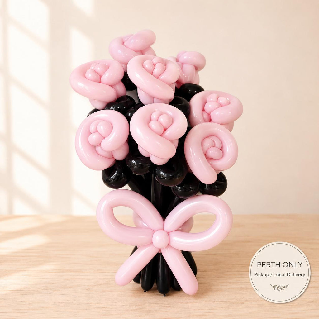 Pink Rose Balloon Flower Bouquet