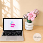 Blush Pink Balloon Flower Pot