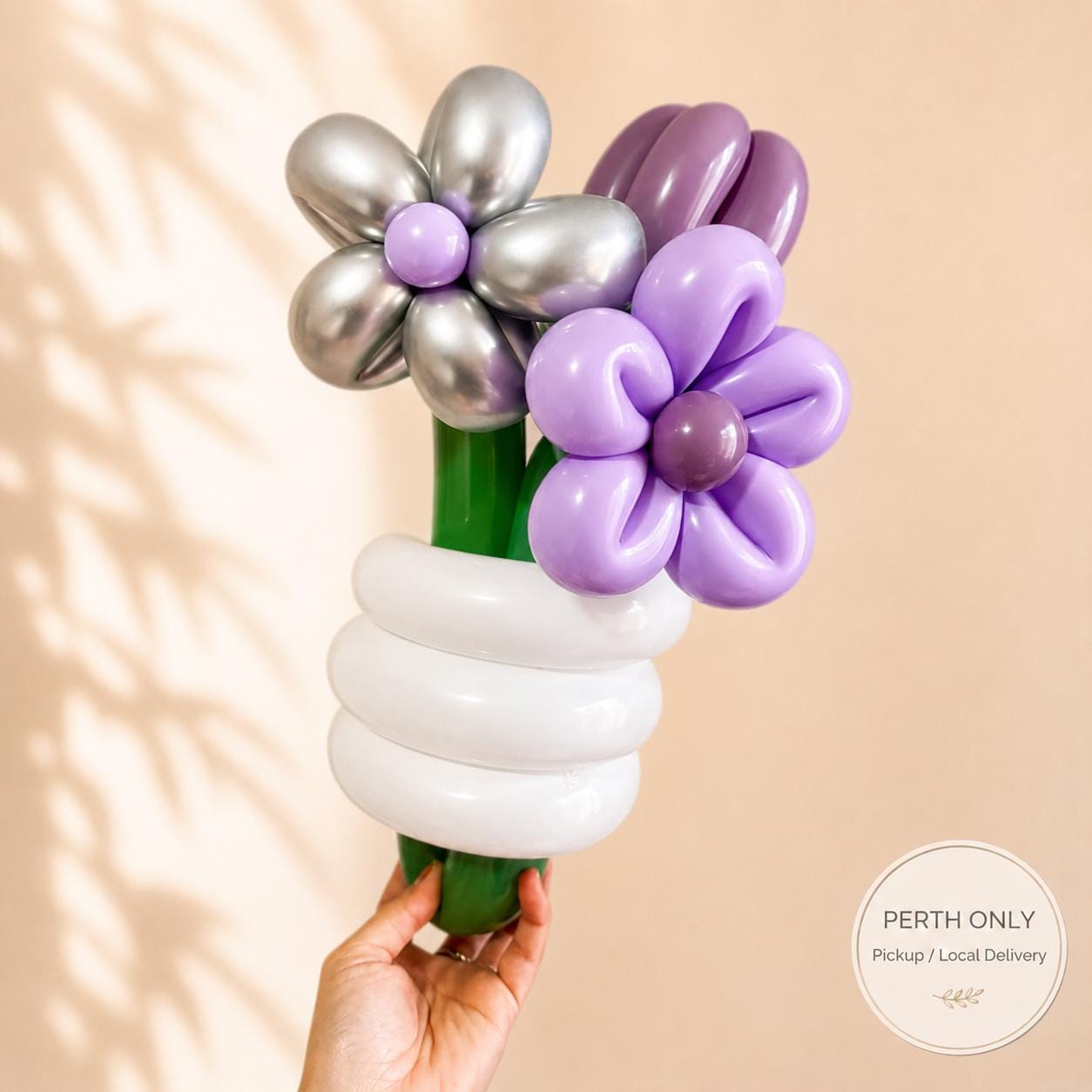Purple Twisted Balloon Flower Bouquet