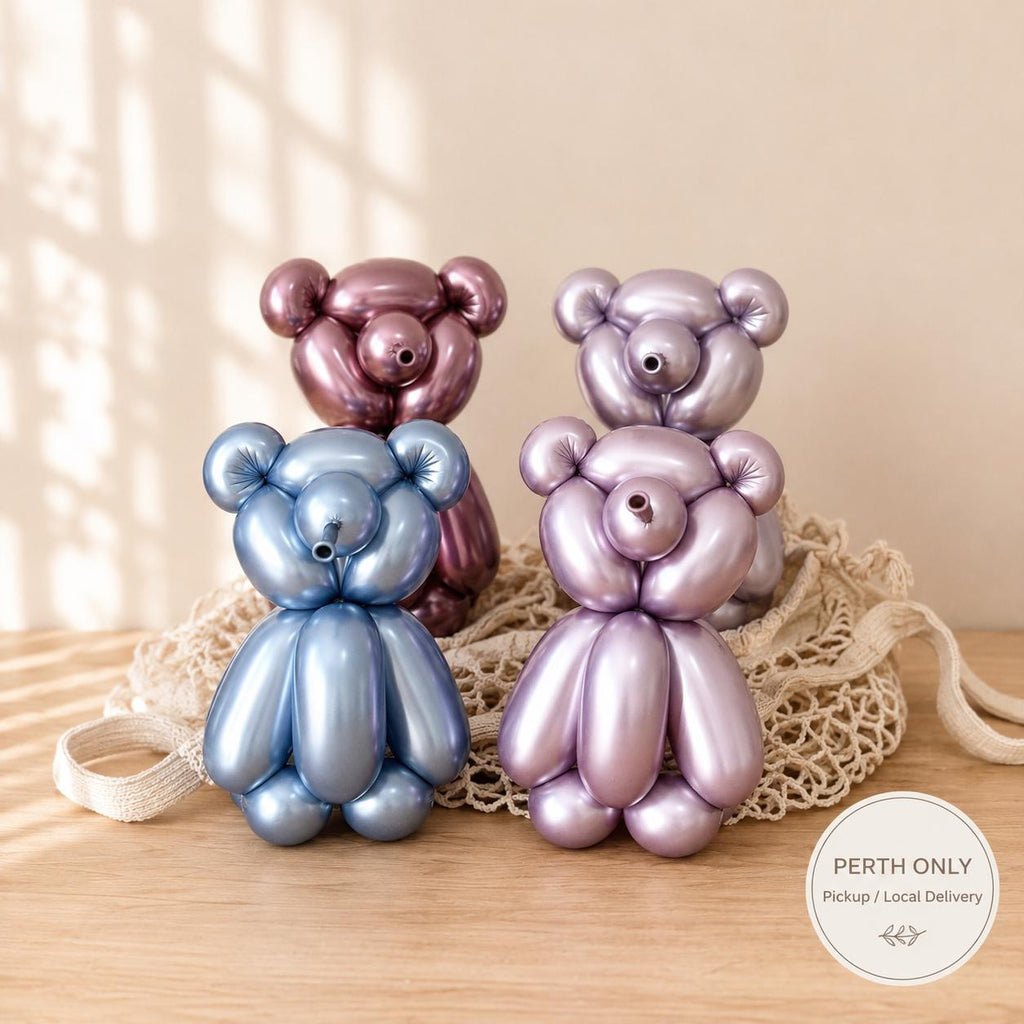 Pastel Chrome Teddy Bear Set
