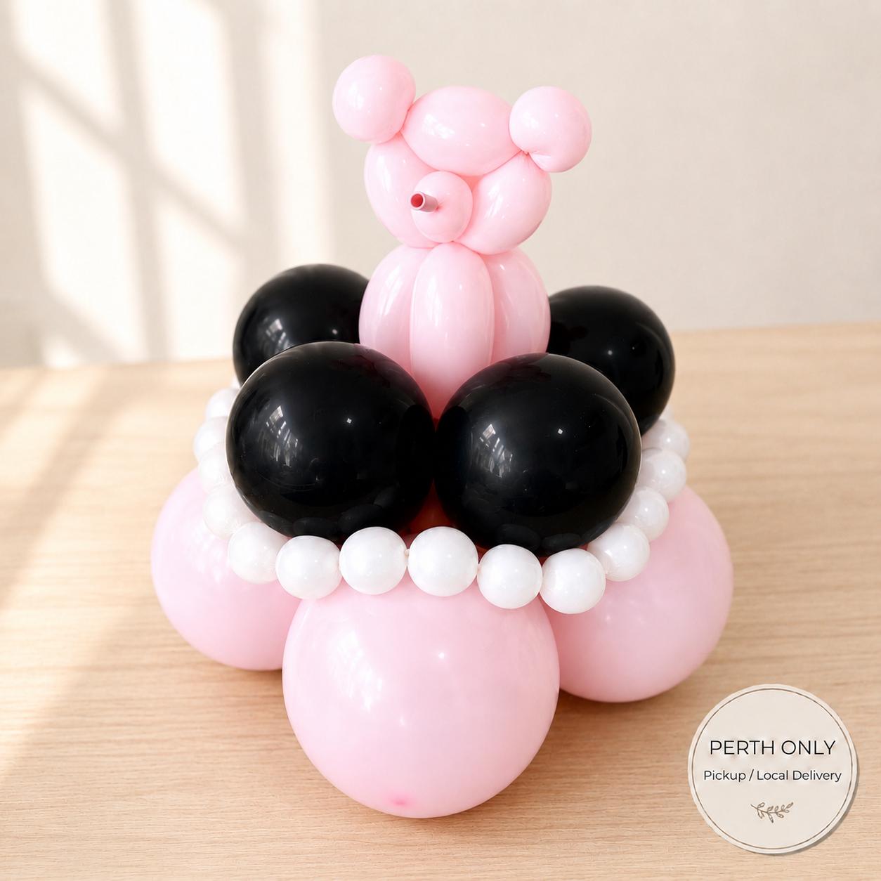 Pink Teddy Bear Cake Balloon Sculpture
