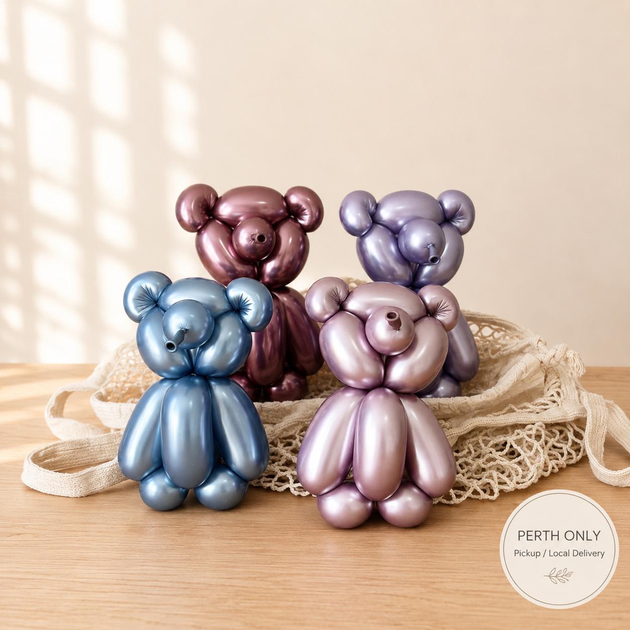 Pastel Chrome Teddy Bear Set