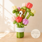 Colourful Teddy Bear Balloon Flower Bouquet