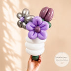 Purple Twisted Balloon Flower Bouquet