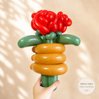 Red Rose Balloon Flower Pot