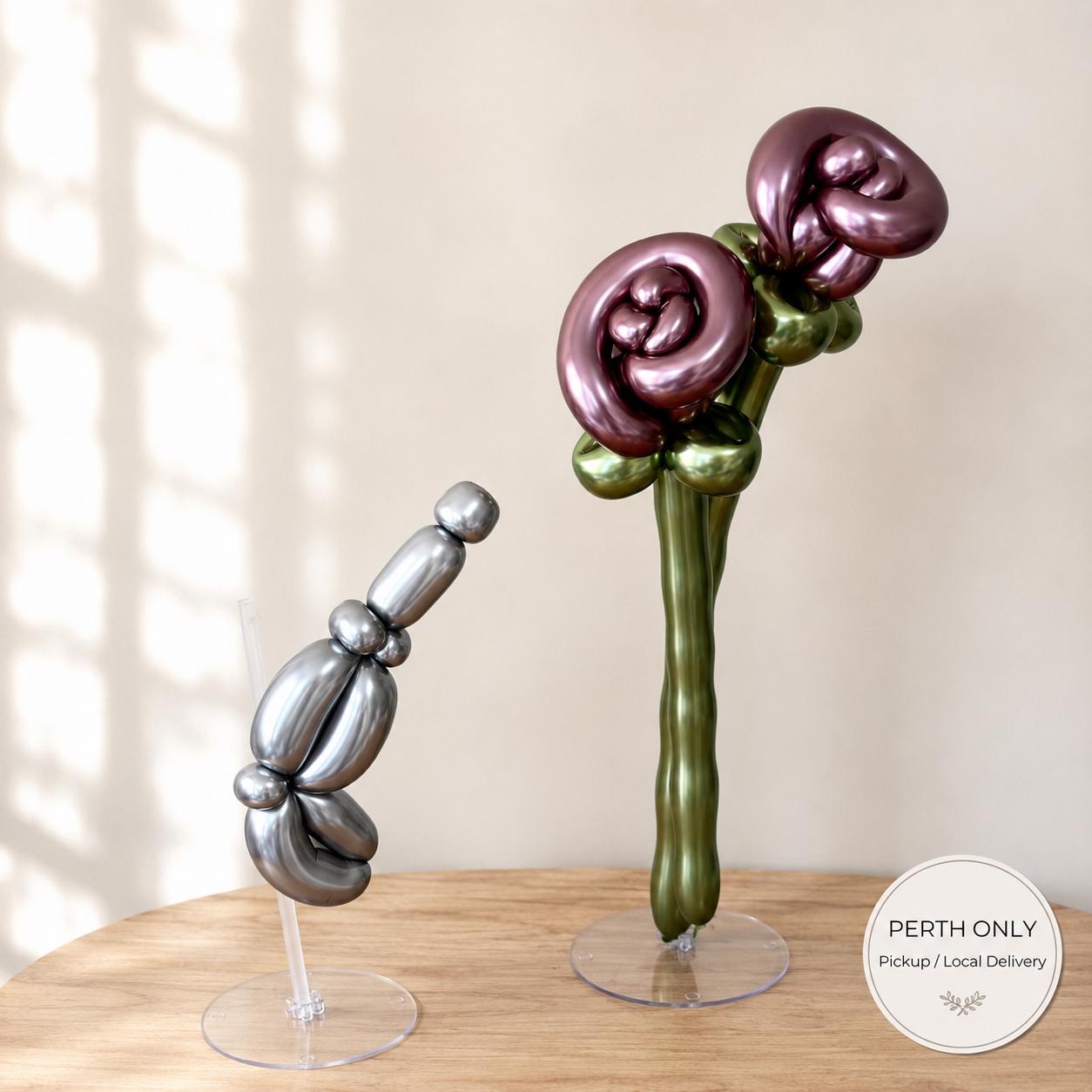 Chrome Rose Balloon Bouquet