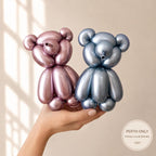 Pastel Chrome Teddy Bear Set