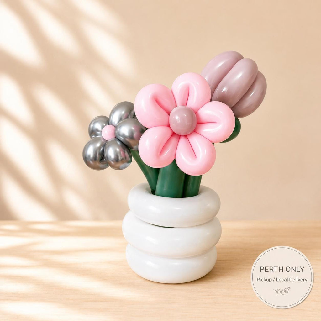 Blush Pink Balloon Flower Pot