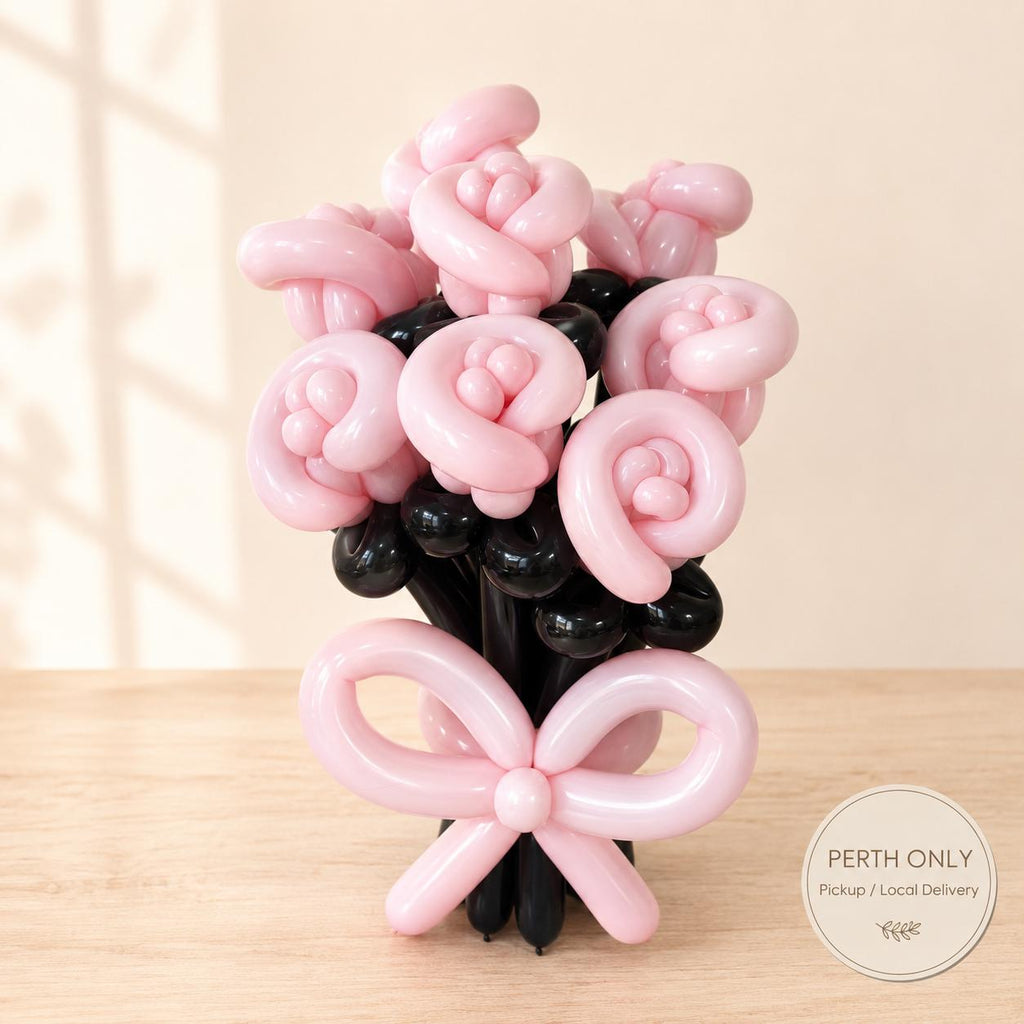 Pink Rose Balloon Flower Bouquet