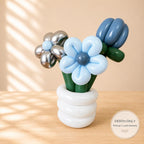 Blue & Silver Balloon Flower Pot