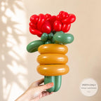 Red Rose Balloon Flower Pot