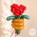 Red Rose Balloon Flower Pot