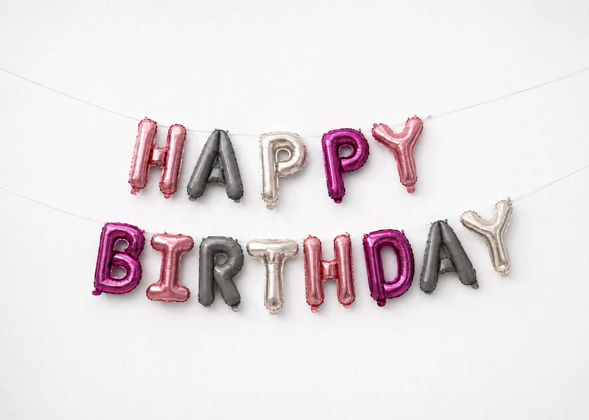 16" HAPPY BIRTHDAY foil balloon banner