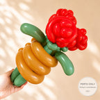Red Rose Balloon Flower Pot