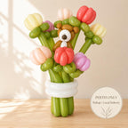Colourful Teddy Bear Balloon Flower Bouquet