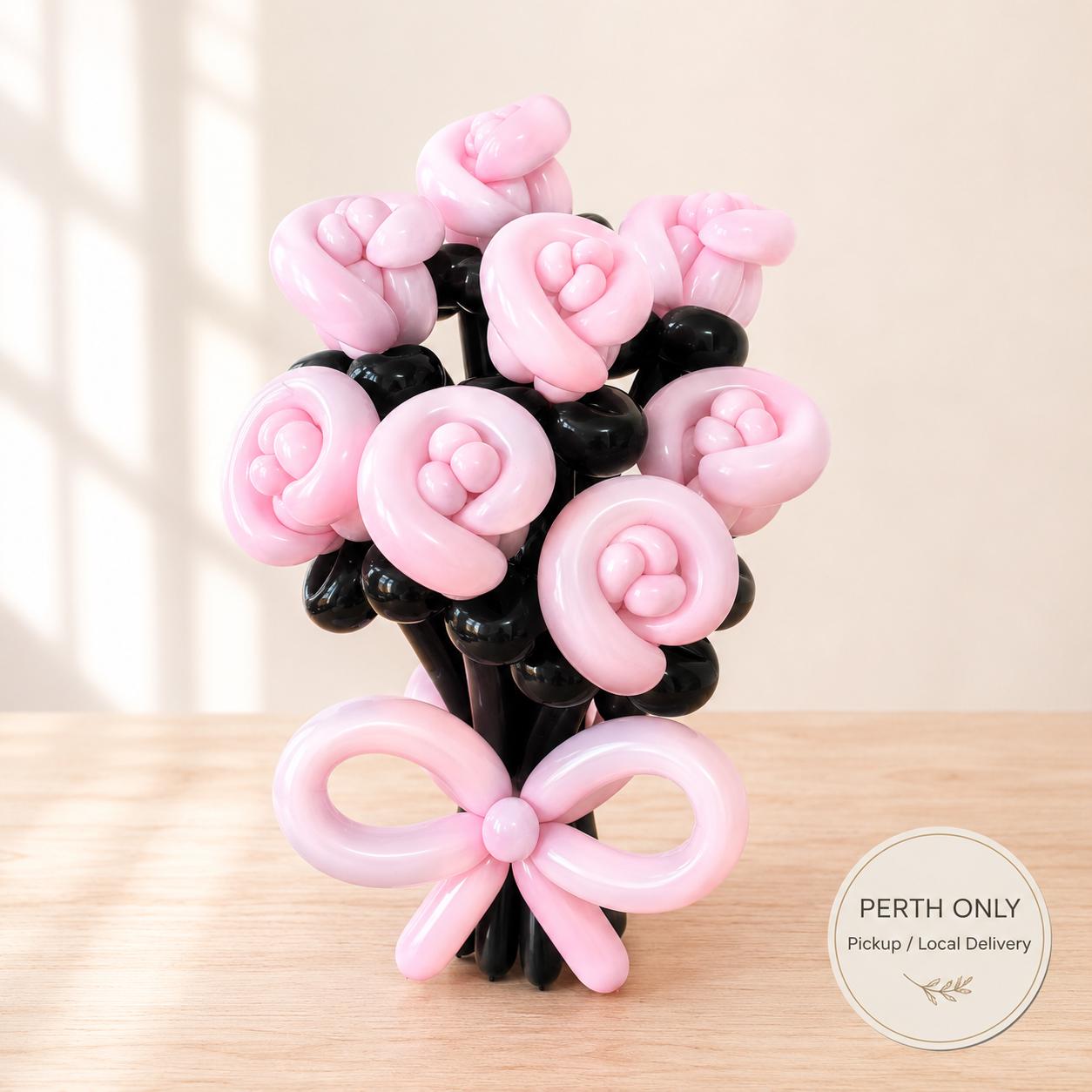 Pink Rose Balloon Flower Bouquet