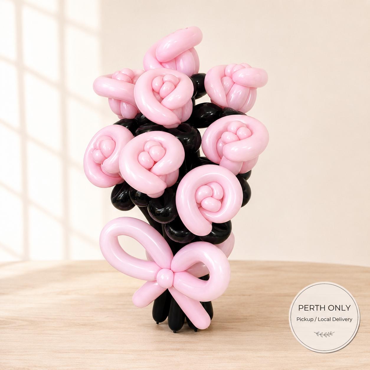 Pink Rose Balloon Flower Bouquet