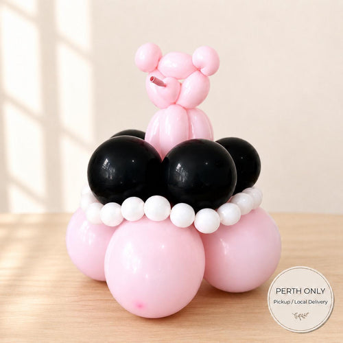 Pink Teddy Bear Cake Balloon Sculpture
