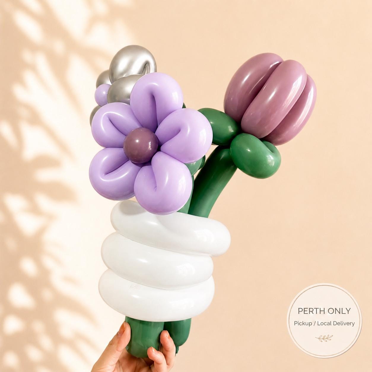 Purple Twisted Balloon Flower Bouquet