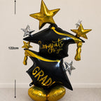 Black & Gold Graduation Balloon Sculpture | Standalone Grad Balloon | Graduation Party Decor | Congrats Grad