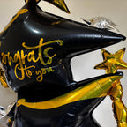 Black & Gold Graduation Balloon Sculpture | Standalone Grad Balloon | Graduation Party Decor | Congrats Grad