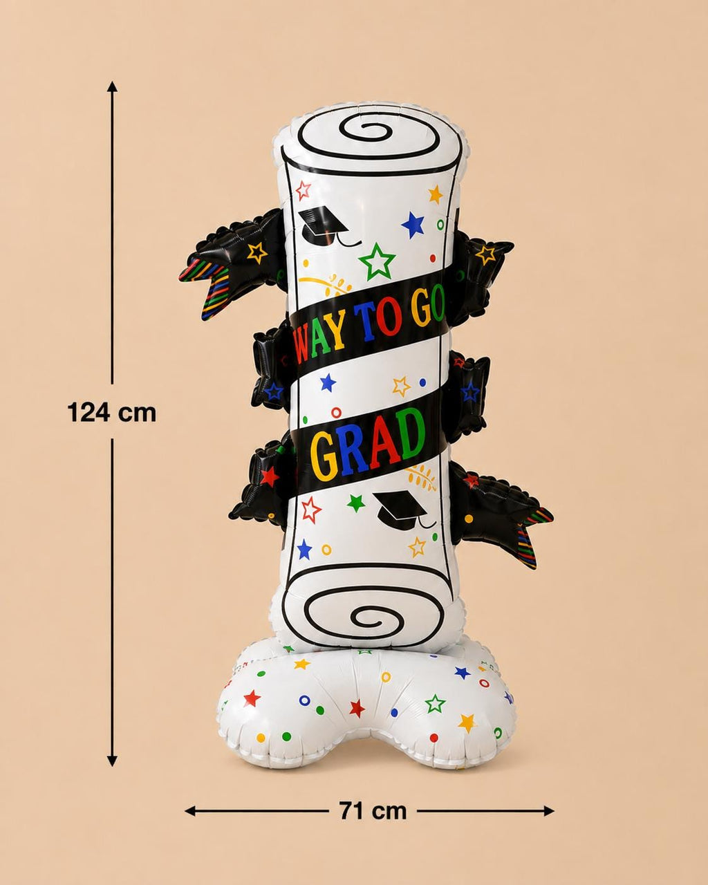 Graduation Balloons, Way To Go Grad Scroll Foil Balloon, Giant Diploma Party Decor, College Graduation Party Supply
