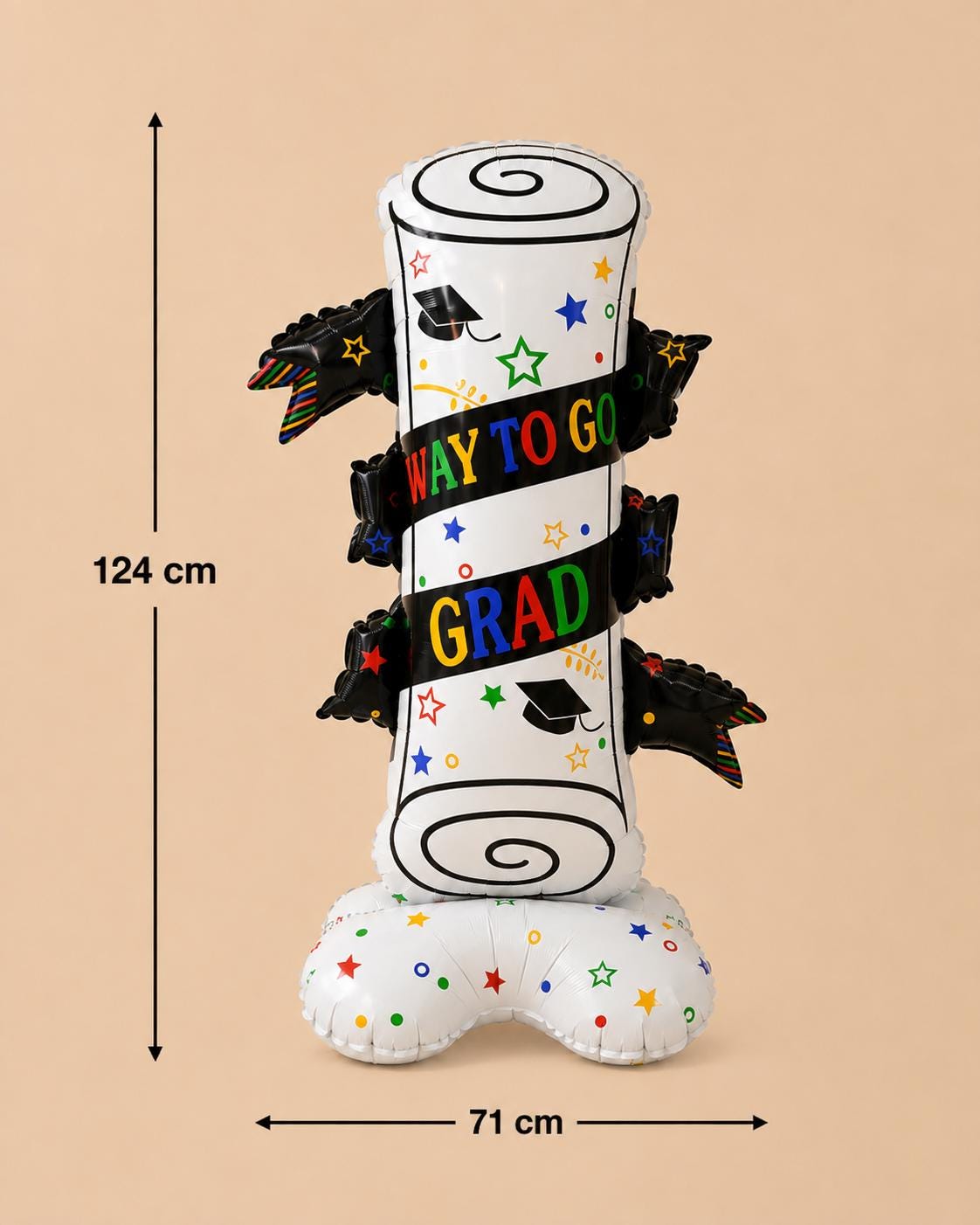 Graduation Balloons, Way To Go Grad Scroll Foil Balloon, Giant Diploma Party Decor, College Graduation Party Supply