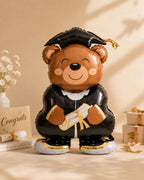 Graduation Bear Balloon, Giant Teddy Bear Foil Balloon with Diploma, Grad Party Decor, College Graduation Gift