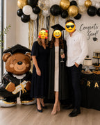 Graduation Bear Balloon, Giant Teddy Bear Foil Balloon with Diploma, Grad Party Decor, College Graduation Gift