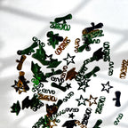 Black & Gold Graduation Confetti | GRAD  and Congrats Table Scatter | Graduation Party Decorations | Caps, Stars  and Diploma Confetti