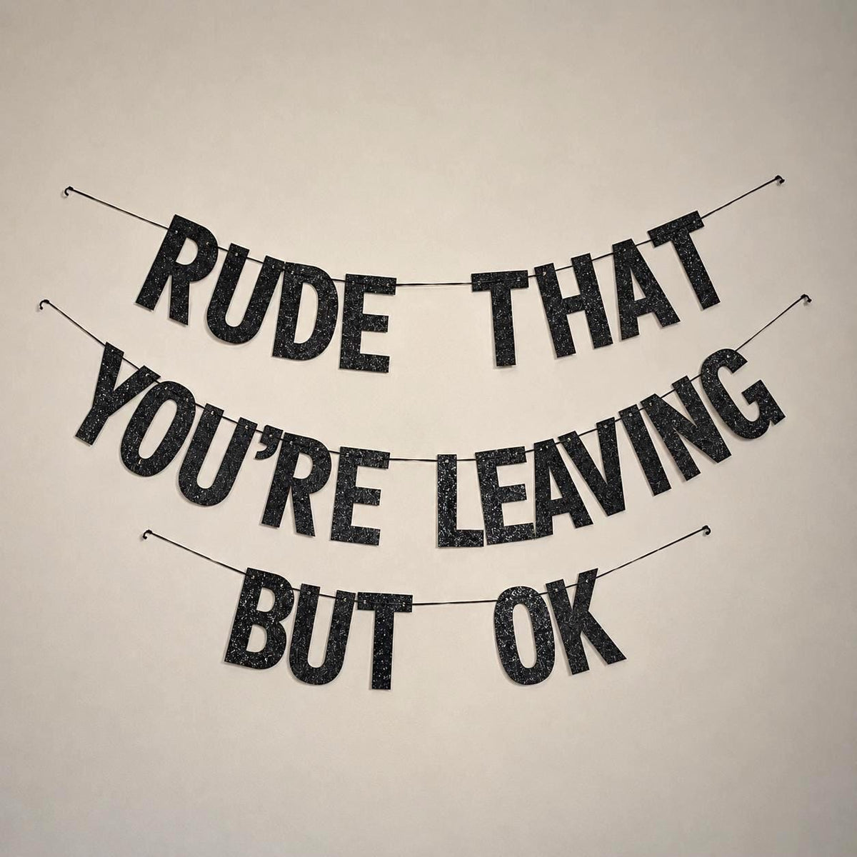 Funny Farewell and Going Away Party Decoration | Pink Glitter Banner | Last Day at work | Retirement Party | Graduation Party Decor