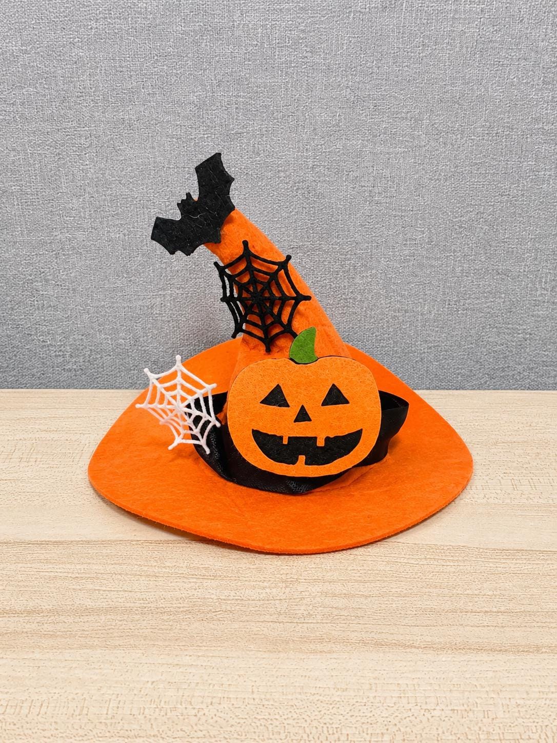 Halloween Pet Witch Hat for Cats, Dogs and Other Pets, Adjustable Halloween Costume Hat, Orange or Black, Pet Photo Prop Australia