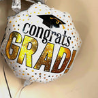 Congrats Grad Balloons Bouquet | Black Gold Confetti Graduation Party Kit | DIY Graduation Balloon Kit