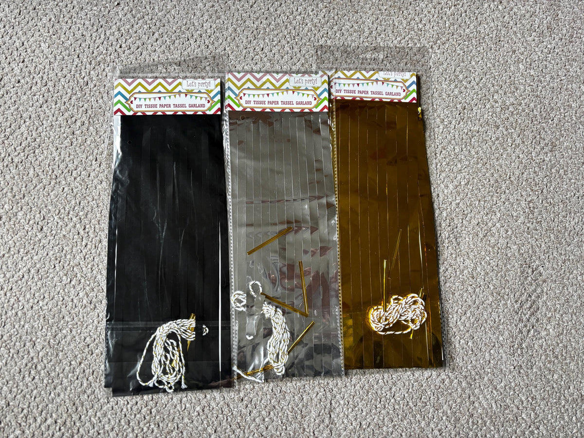 Party Decoration Rain Silk Paper Tassel DIY | Aluminum Film Bright Colour Tassel | Balloon Ribbon & Flower Arrangement