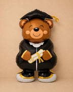 Graduation Bear Balloon, Giant Teddy Bear Foil Balloon with Diploma, Grad Party Decor, College Graduation Gift