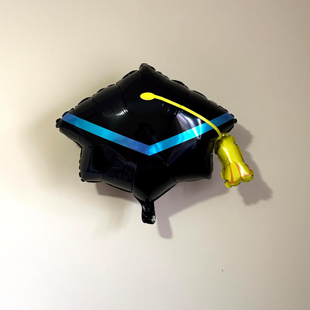 Black & Blue Graduation Cap Foil Balloon | Graduation Party Decor | Graduation Party