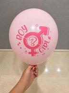 Gender Reveal Balloons, 12" Pink Blue Yellow Baby Shower Decor (12 Pack)