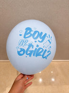 Gender Reveal Balloons, 12" Pink Blue Yellow Baby Shower Decor (12 Pack)