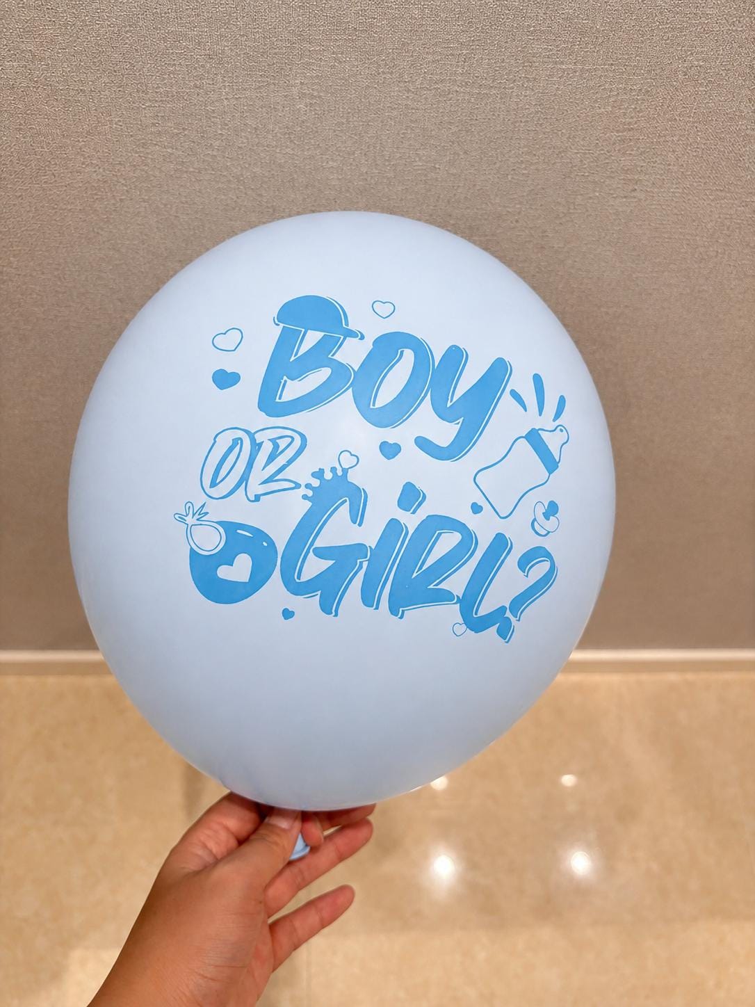 Gender Reveal Balloons, 12" Pink Blue Yellow Baby Shower Decor (12 Pack)