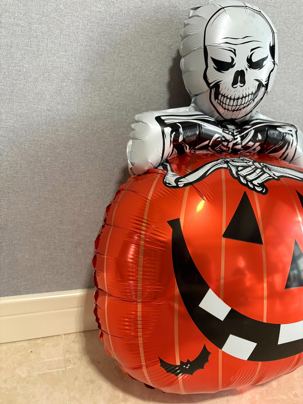 Halloween Foil Balloons, Standing Pumpkin, Witch, Skeleton, Spider Decorations (Set of 5)