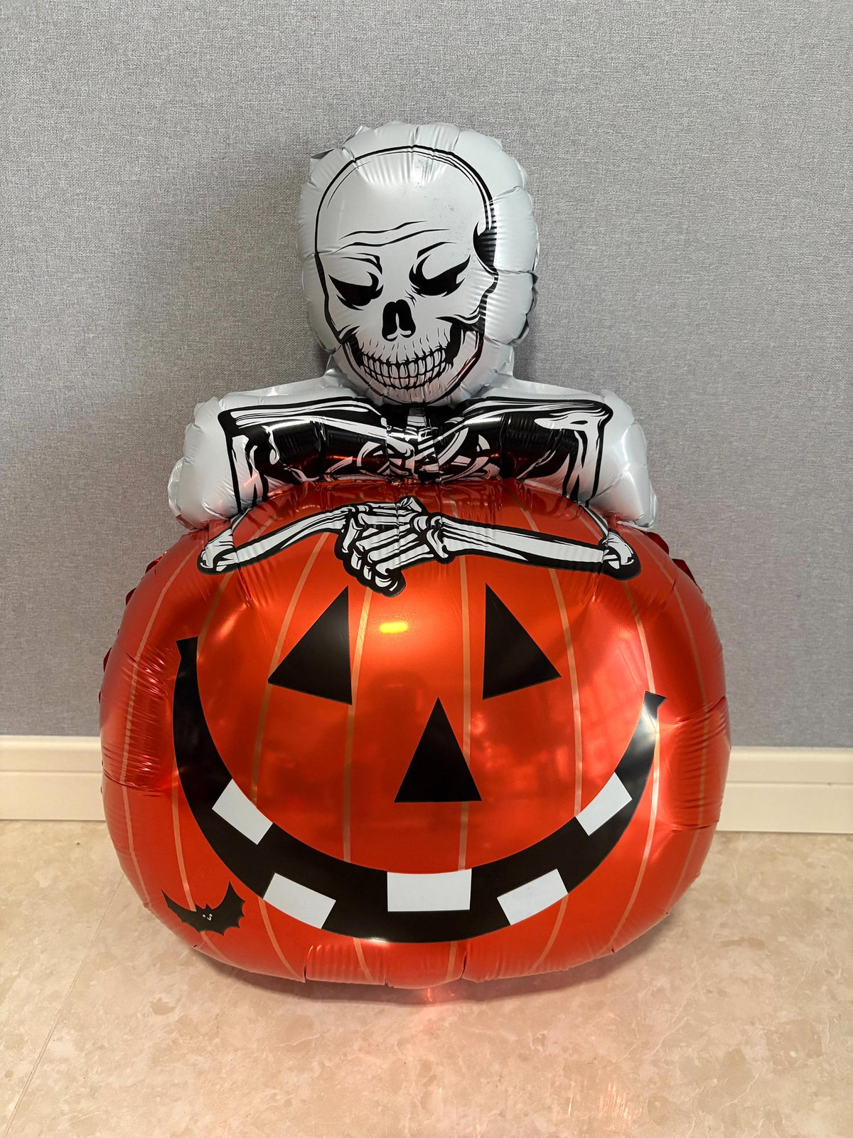 Halloween Foil Balloons, Standing Pumpkin, Witch, Skeleton, Spider Decorations (Set of 5)