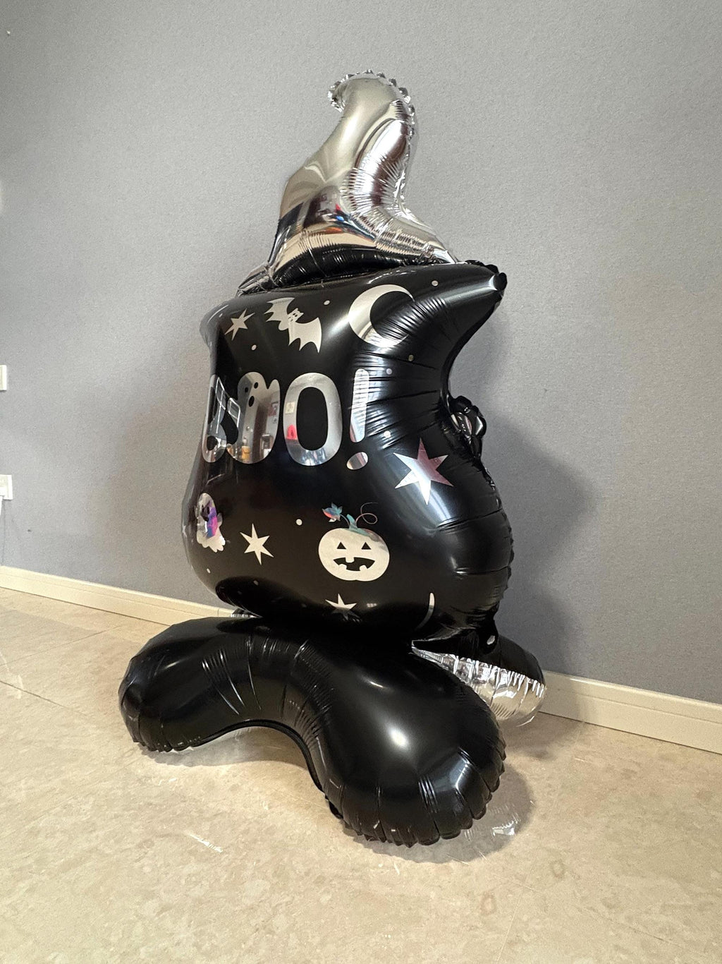 Halloween Foil Balloons, Standing Pumpkin, Witch, Skeleton, Spider Decorations (Set of 5)