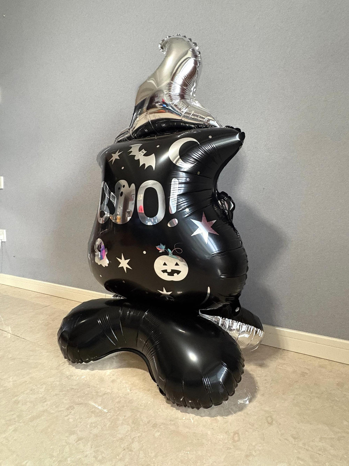 Halloween Foil Balloons, Standing Pumpkin, Witch, Skeleton, Spider Decorations (Set of 5)