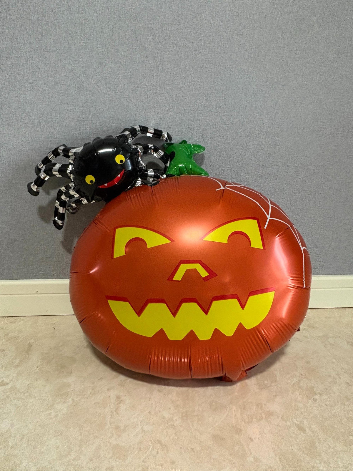 Halloween Foil Balloons, Standing Pumpkin, Witch, Skeleton, Spider Decorations (Set of 5)