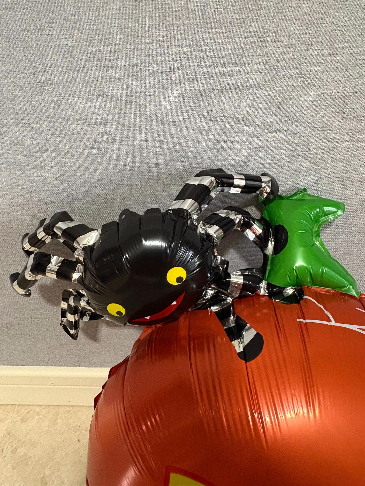 Halloween Foil Balloons, Standing Pumpkin, Witch, Skeleton, Spider Decorations (Set of 5)