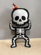 Giant Skeleton Foil Balloon – Black & White Halloween Party Decor