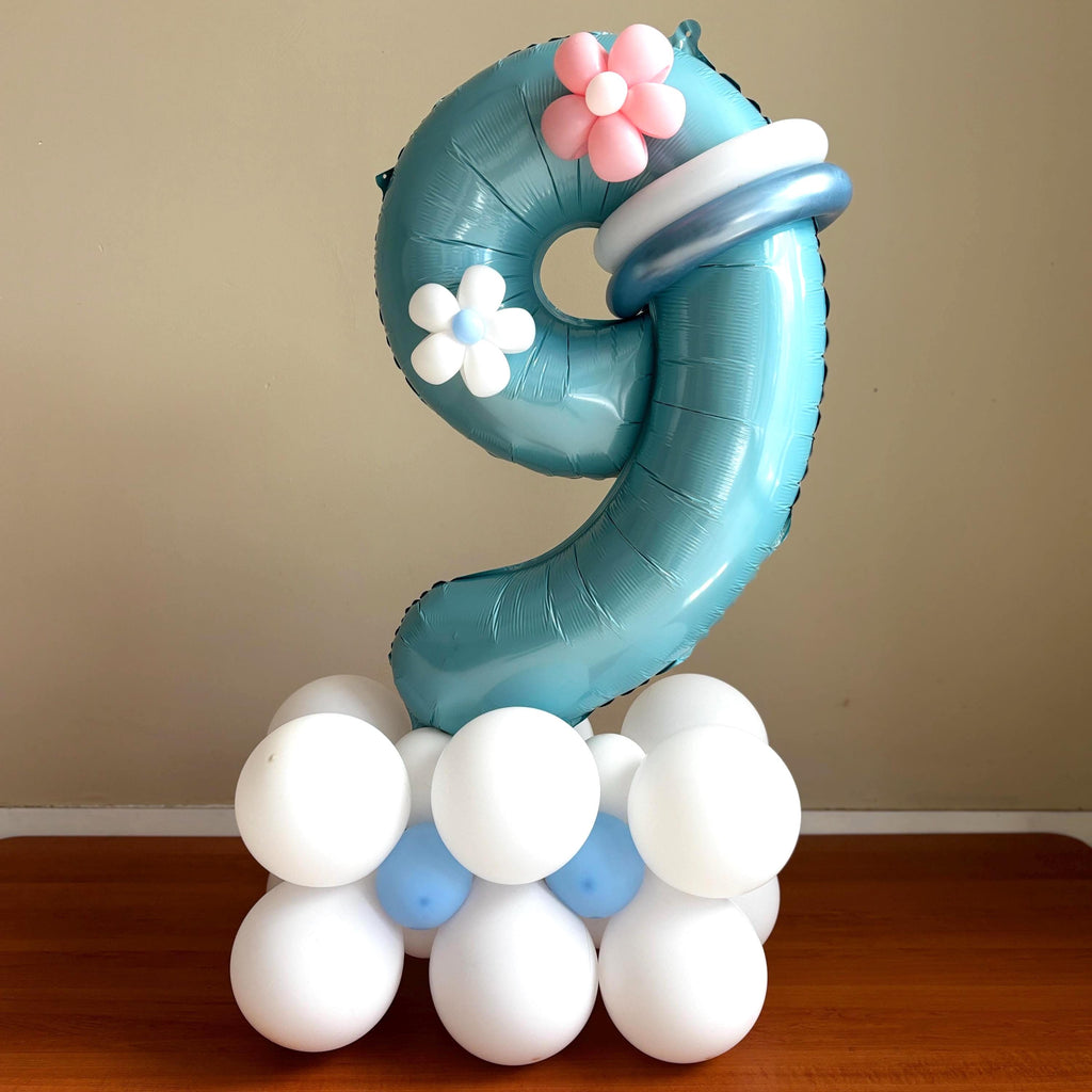 Customisable Birthday Balloon Sculpture | DIY Kit or Fully Assembled Birthday Balloon Display | Birthday Balloon Tower | Number Balloon