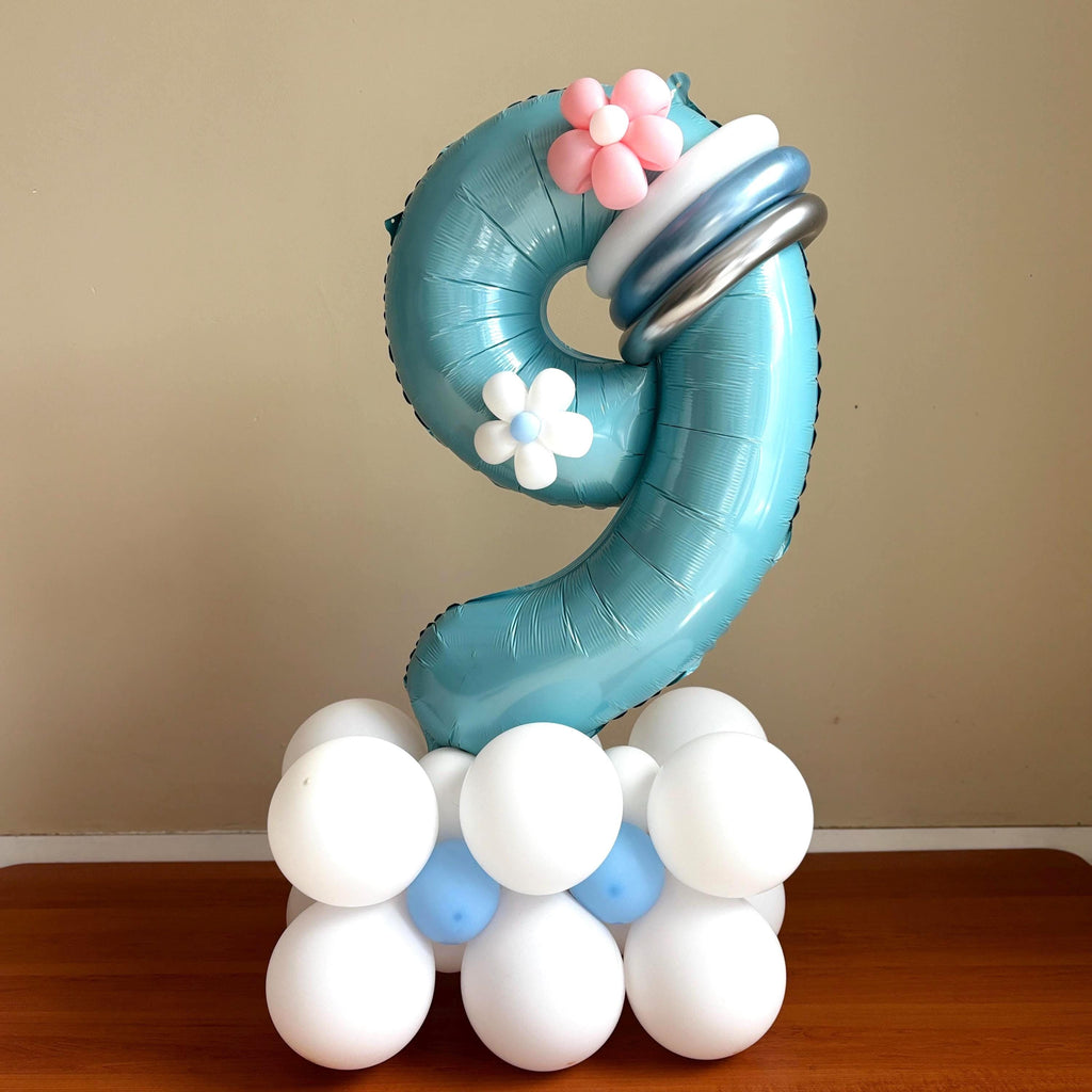 Customisable Birthday Balloon Sculpture | DIY Kit or Fully Assembled Birthday Balloon Display | Birthday Balloon Tower | Number Balloon