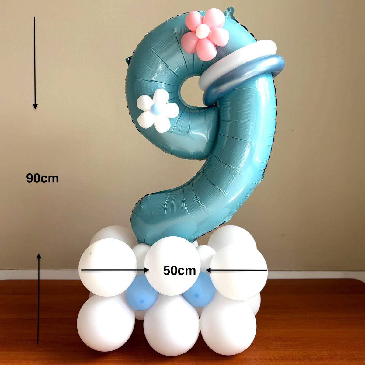Customisable Birthday Balloon Sculpture | DIY Kit or Fully Assembled Birthday Balloon Display | Birthday Balloon Tower | Number Balloon