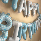 Teddy Bear Happy Birthday Balloon Banner | 16" Foil Letter Balloons | Teddy Bear Birthday Decor